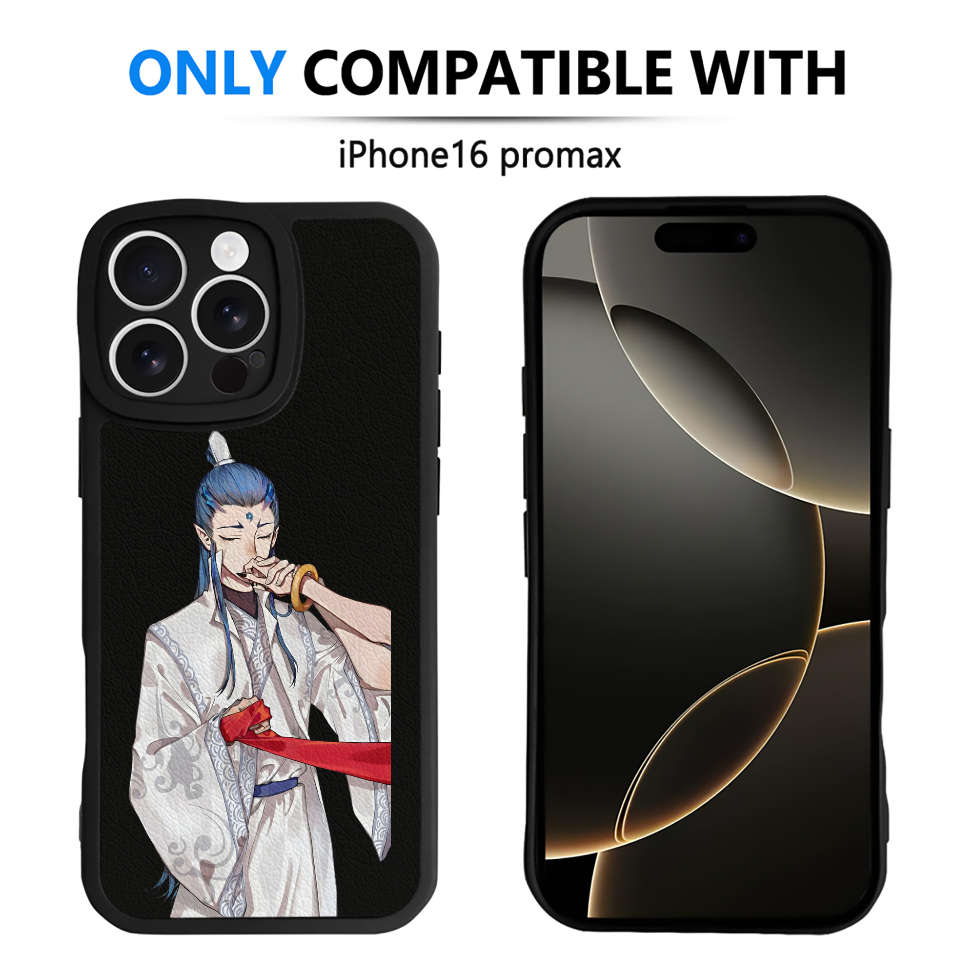 （画像用） Ne Zha 2 ナタ 魔童の大暴れ 【iPhone 16シリーズ対応】シリコンスマホケース（レザー調） 材質：シリコン